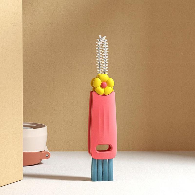 3 in 1 Cup Brush, 1 Count Multifunctional Gap Cleaning Brush, Portable Bottle Cup Cleaning Brush, Household Cleaning Tool