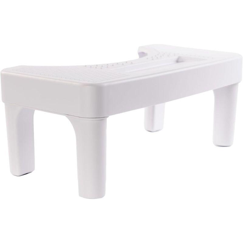 6.7 Inch Toilet Stool for Bathroom, Non-Slip Potty Step Stool for Adults Seniors Kids Plastic Standing