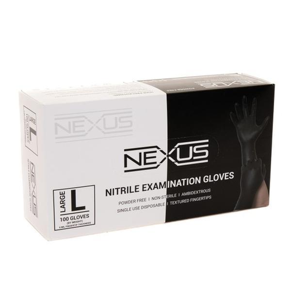 6mil Nitrile Exam Gloves, black blue powder free, Latex free, Size  S M L XL