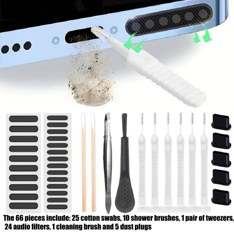 Phone Speaker Port Dust Removal Cleaner Tool Kit Set, Universal Phones Dust Cleaning Brush Set, Compatible with iPhone Samsung Xiaomi, Phone Cleaning Accessories