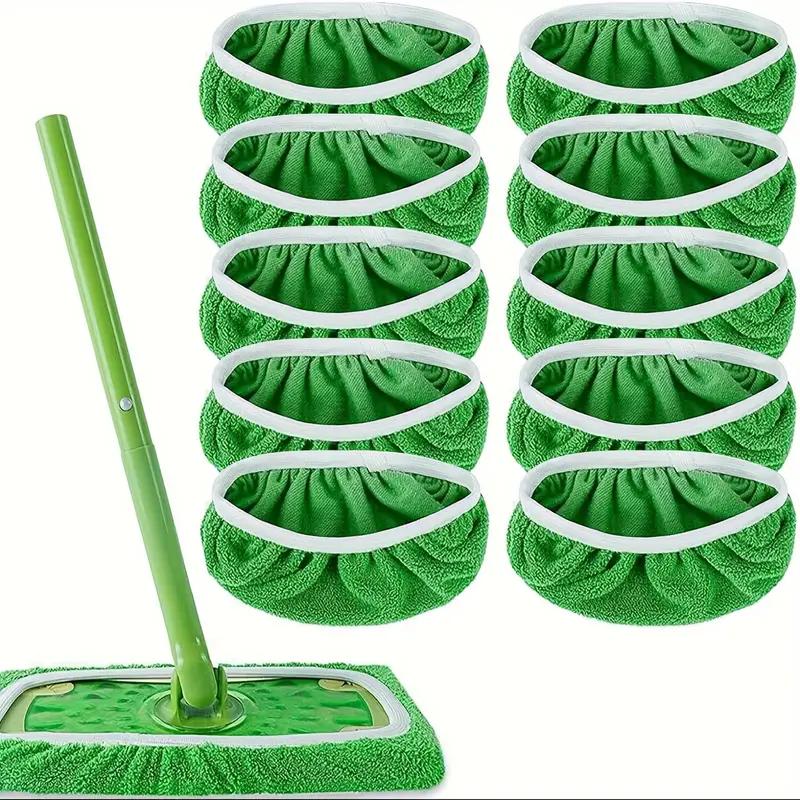 8 pcs High-Performance Microfiber Mop Pads - Reusable, Long-Lasting Dust Removal - Wet & Dry Cleaning，Essential Home & School Cleaning Accessories