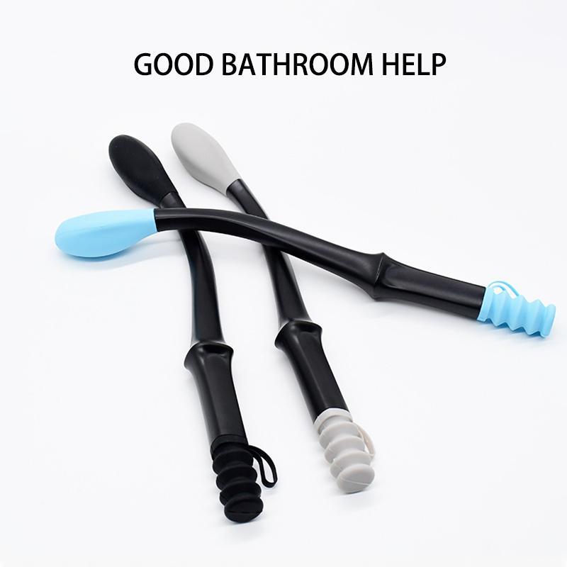 No Bend Toilet Wiper, Long Handle Toilet Cleaning Brush, Bathroom Gadgets for Elderly & Women, Bathroom Supplies