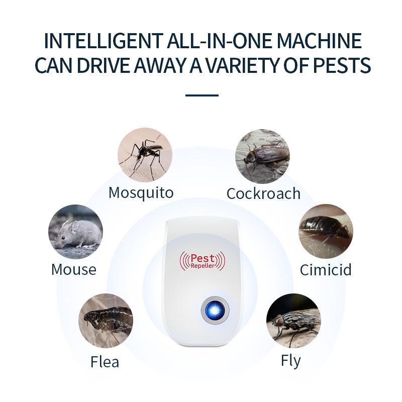 6 Packs Ultrasonic Pest Control Repeller for Insects Cockroaches Spiders Ants Mosquitoes Mice  for House Kitchen Garage Warehouse