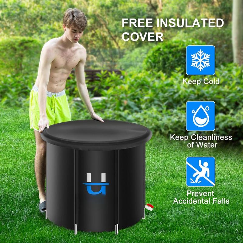 Ice Bath Tub for Athletes,  Cold Plunge Tub with Cover, Cold Tub for Cold Water  , Ice Baths at Home Outdoor -Workout , 34