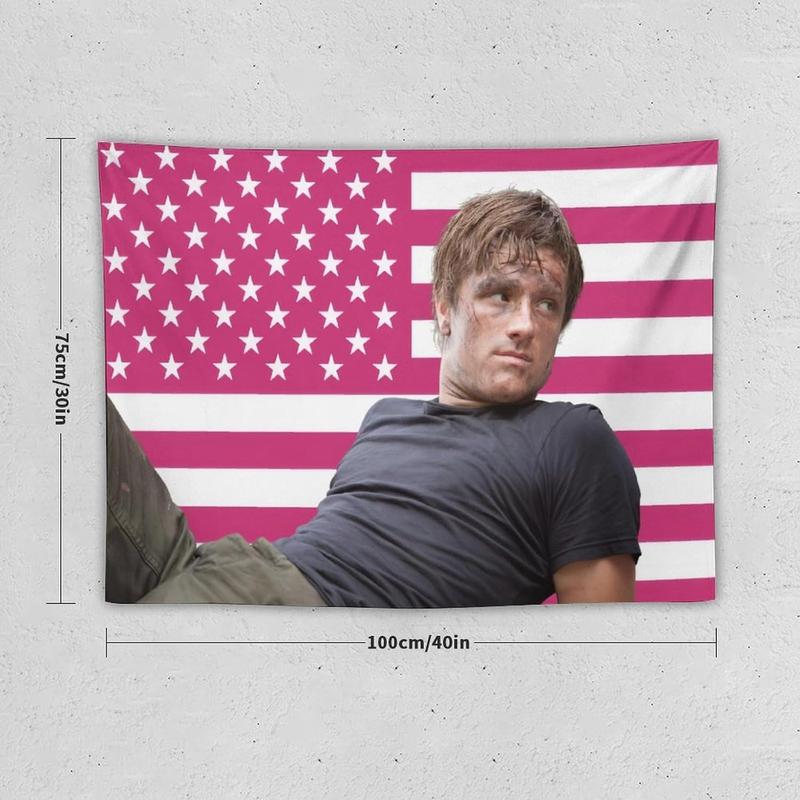 MAOQIANMAN Josh Actor hutcherson Tapestry Wall Hanging Flag Art Aesthetic Poster Dorm Tapestries For Bedroom Party Home Living Room Decor 30