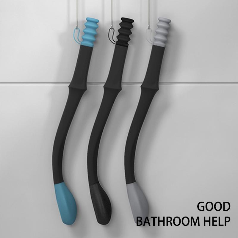 No Bend Toilet Wiper, Long Handle Toilet Cleaning Brush, Bathroom Gadgets for Elderly & Women, Bathroom Supplies