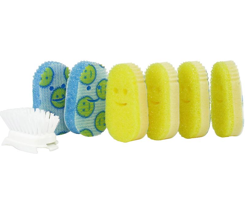 Scrub Daddy 9pc Dish Daddy Soap Wand with Interchangeable Cleaning Heads