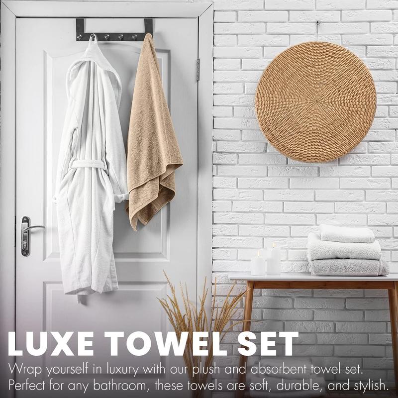 6-Pack Bath Towels - Lightweight - Extra Absorbent - Cotton - Shower towels (Multi, 27 inchesx54 inches)