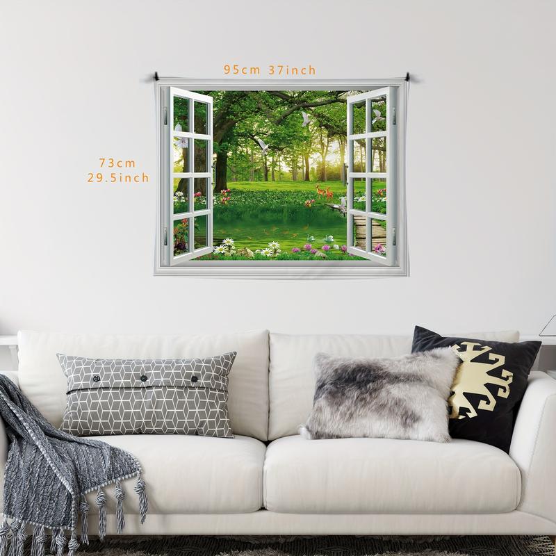 Black Friday Deal - Vibrant Spring Forest Tapestry - Soft Peach Skin Velvet, Elk, White Pigeon, Swan, Green Tree Design, Hanging Wall Decor for Bedroom, Living Room, Dormitory - Spring Aesthetic Home Decoration