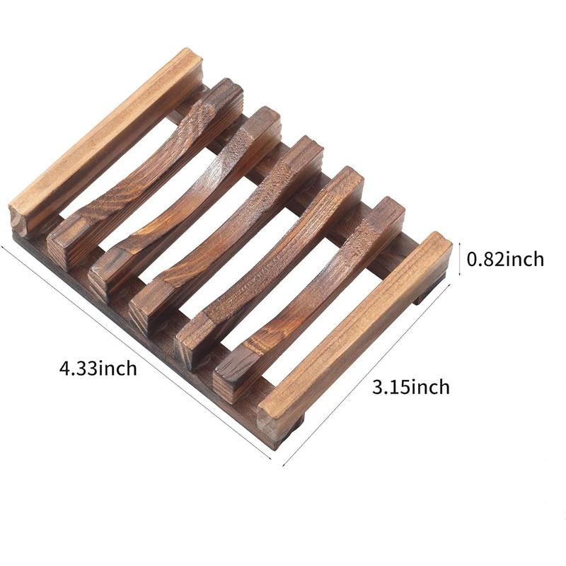 Wooden Soap Dish for Shower,Set of 2 Shower Soap Holder,Self draining Bar Soap Holder for Bathroom, Soap Saver Soap Tray Soap Stand for Homemade Soap,