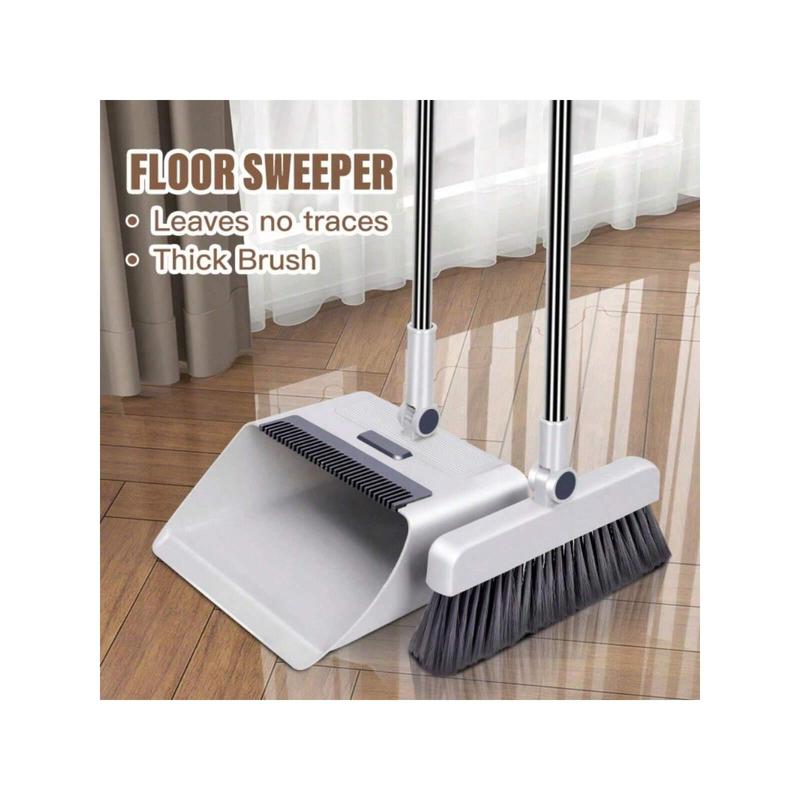 3 In 1 Household Cleaning Set - Thickened Sweeping Broom, Scrub Brush, And Dustpan With Long Handle - Non-Stick Hair Floor Cleaning Tool For Home, Office, School, And Dorm - Easy Cleaning Supplies And Gadgets