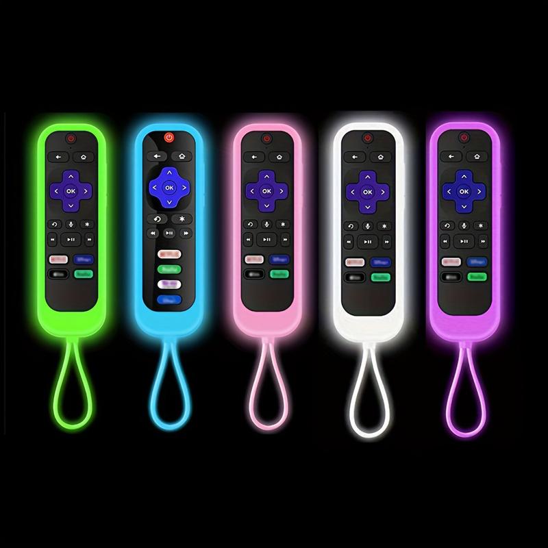 Remote Control Protective Case, Silicone Luminous Case with Lanyard, Non-slip Light Up Cover for Smart TV