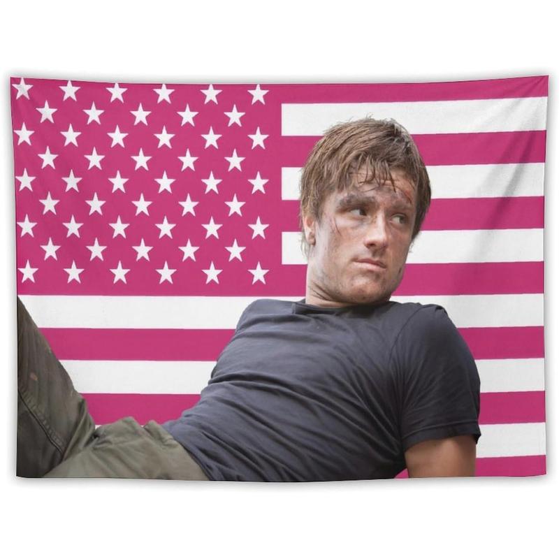 MAOQIANMAN Josh Actor hutcherson Tapestry Wall Hanging Flag Art Aesthetic Poster Dorm Tapestries For Bedroom Party Home Living Room Decor 30