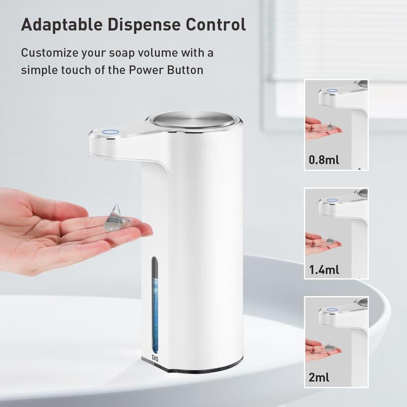 EKO Aroma Touchless Automatic Soap Dispenser for Bathroom and Kitchen,  Adjustable Liquid Hand Soap Dispenser, Water-Resistant and Rechargeable