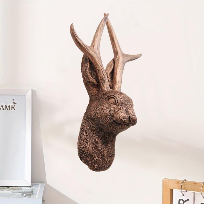 Animal Head Shaped Wall Hanging Decor, 1 Count Modern Art Creative Animal Head Wall Art, Home Living Room Bedroom Office Wall Decor