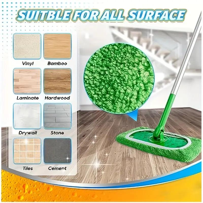 8 pcs High-Performance Microfiber Mop Pads - Reusable, Long-Lasting Dust Removal - Wet & Dry Cleaning，Essential Home & School Cleaning Accessories