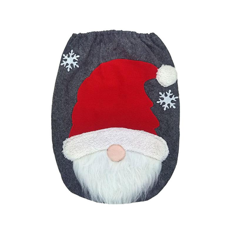 1 Count，Christmas Gnome Toilet for Seat Cover Cute for Protection Shield Floor Carpet for Festival Holiday Party Decoration Christmas Toilet Seat Cover and Rug Set