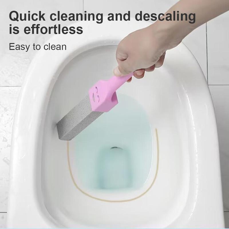 Pumice Toilet Bowl Cleaner with Handle, Scouring Stick for Removing Toilet Bowl Hard Water Rings, Calcium Buildup and Rust, Suitable for Cleaning Toilet, Bathroom