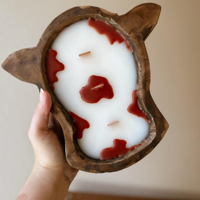 Cow Head Candle - Cow print Mini decoration