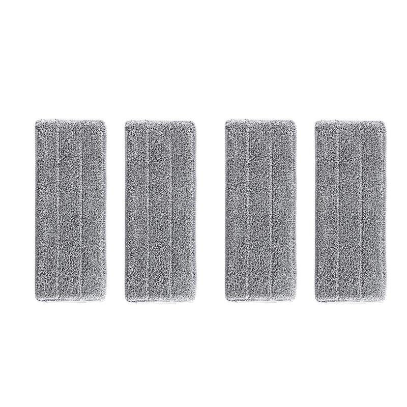 Reusable Mop Head, 4pcs Flat Mop Microfiber Cloth, Dry Wet Dual-purpose Button-type Cloth Cover