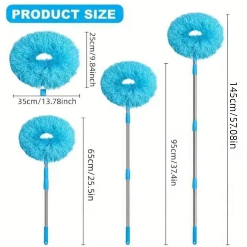 Ceiling Fan Cleaning Brush, 1 Count Detachable & Washable Microfiber Ceiling Fan Duster, Household Cleaning Tool for High Ceiling, Fan