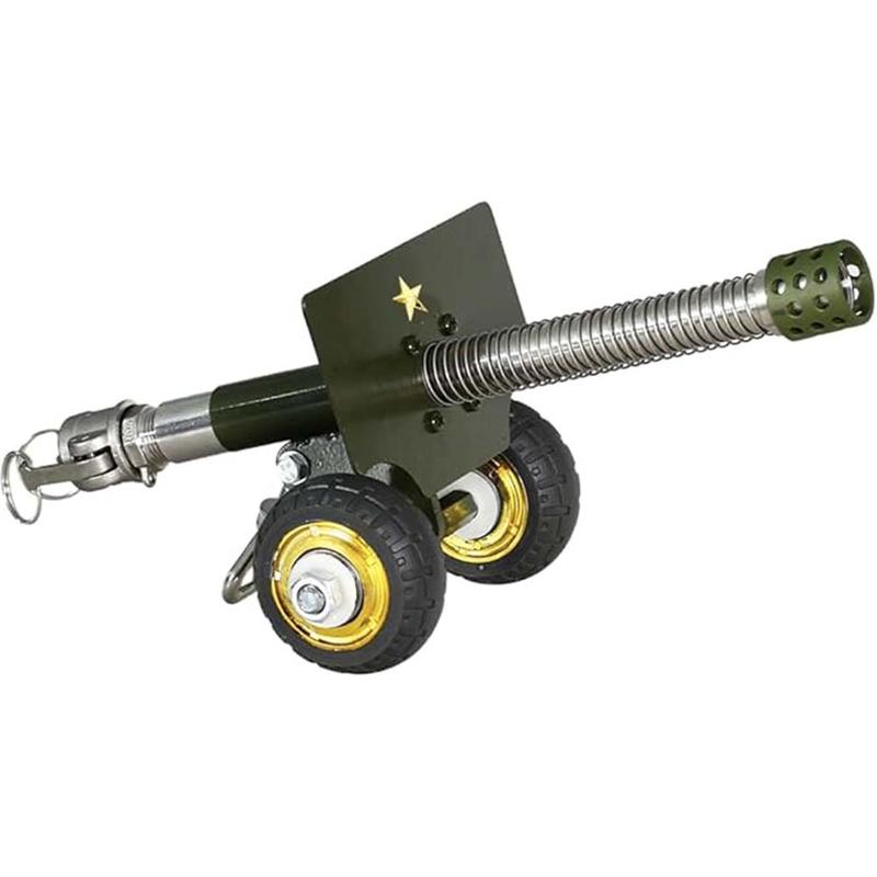 Steel Firecracke Artillery Cannon Model Pentagram Mini Cannon Model Collection Ornament Firecracker Cannon Desktop Ornaments Handcraft Military Model Collection