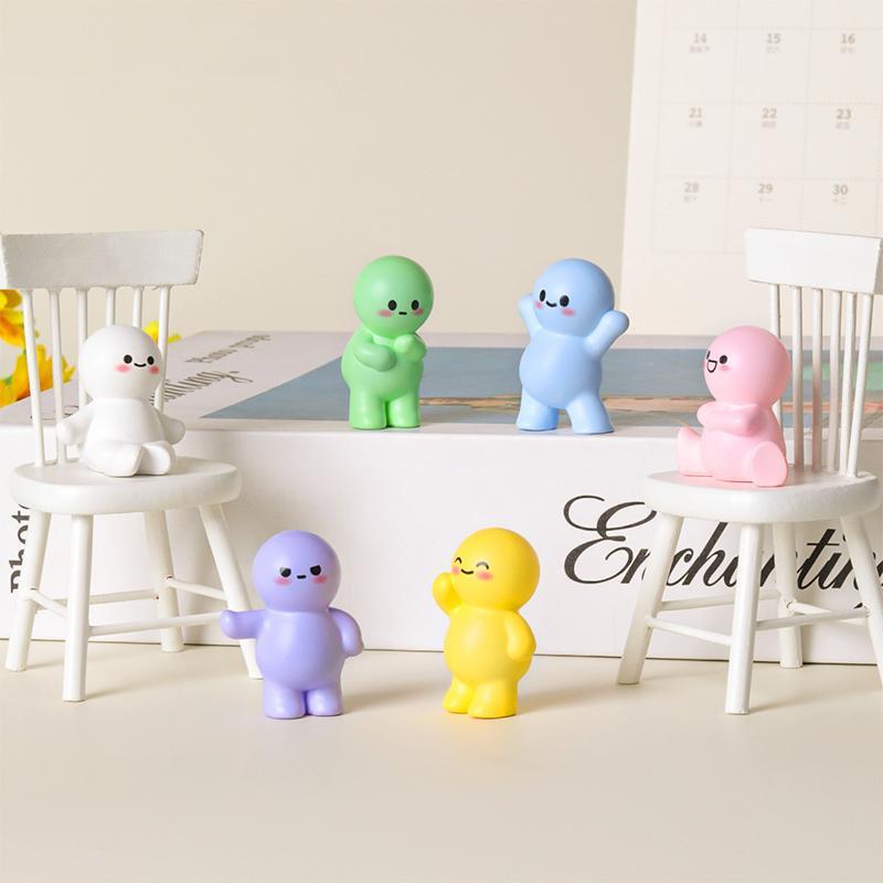 Resin Glow in The Dark Miniature Figurine, Creative Cartoon Cute Ornaments, DIY Decoration Set for Home Office Desktop