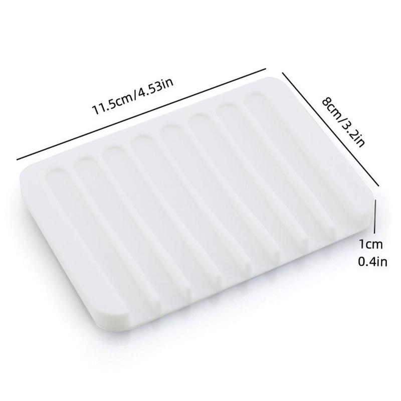 Soap Dish, 1 Count Silicone Self Draining Soap Holder, Soap Drain Tray for Home Kitchen Bathroom