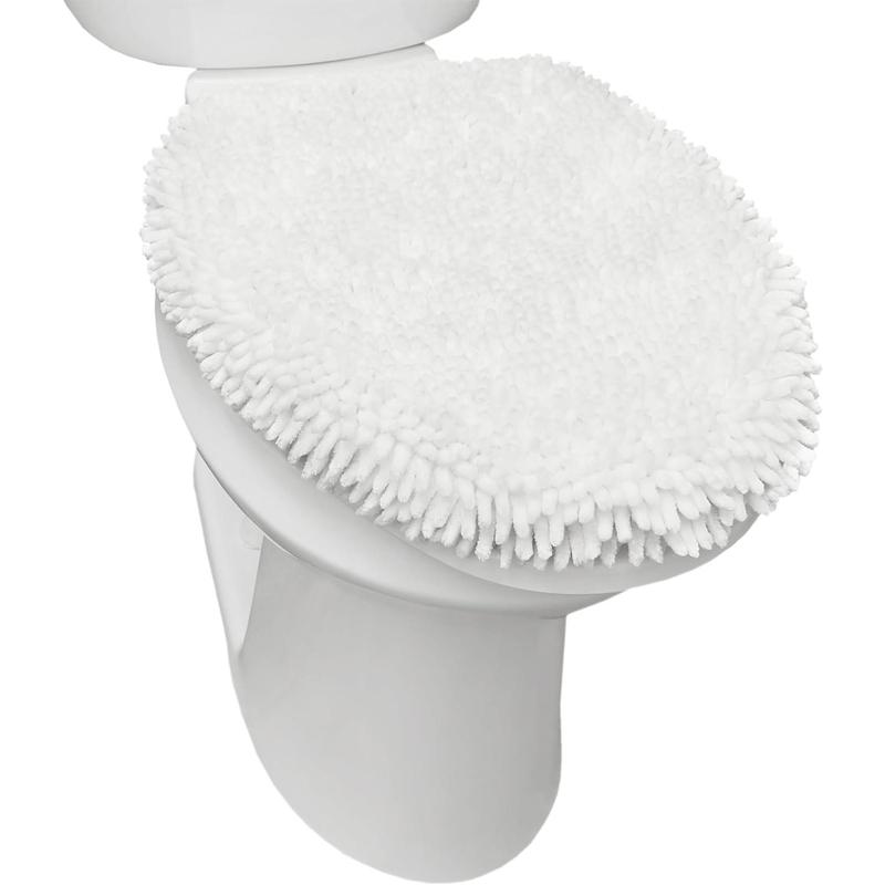 Plush Chenille Shag Machine Washable Ultra Soft  Toilet Lid Cover 18.5