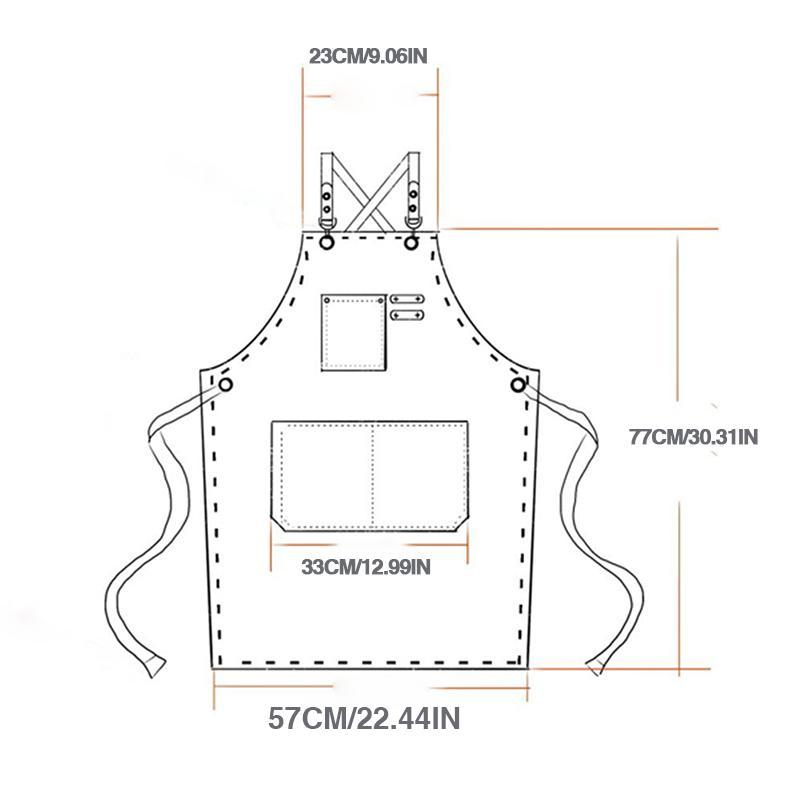 Canvas Apron with Pocket, Adjustable Waist Apron, Kitchen Cooking Apron, Coffee Shop Apron, Work Apron for Men & Women, Home Supplies