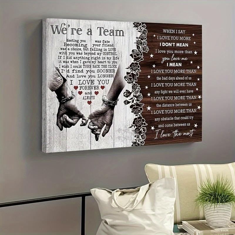 I Love You Couple Gift, Meeting You Was Fate Canvas, Gift For Lover Birthday Anniversary Couple Lover Canvas Decor (Frameless) Decorative Poster