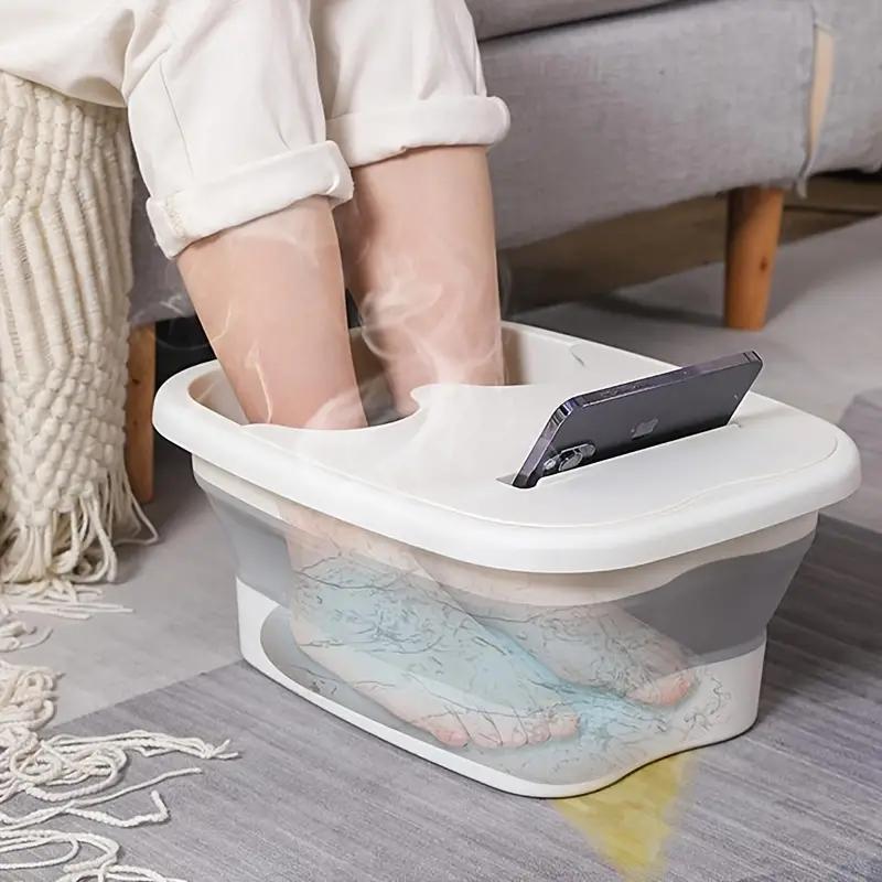 Collapsible Foot Bath Basin, Portable Foot Soaking Tub with Lid, Foot Soaking Bath Basin, Household Foot Spa Bucket for Home Bathroom Travel