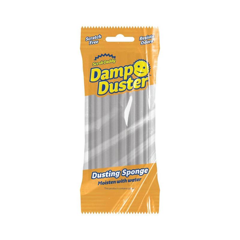 Scrub Daddy Damp Duster, Silver, 1 Count Pet Wooden