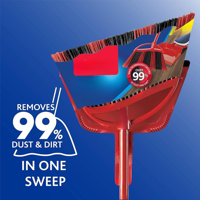 PowerCorner One Sweep Broom with Step-On Dustpan and 3- count  Handle