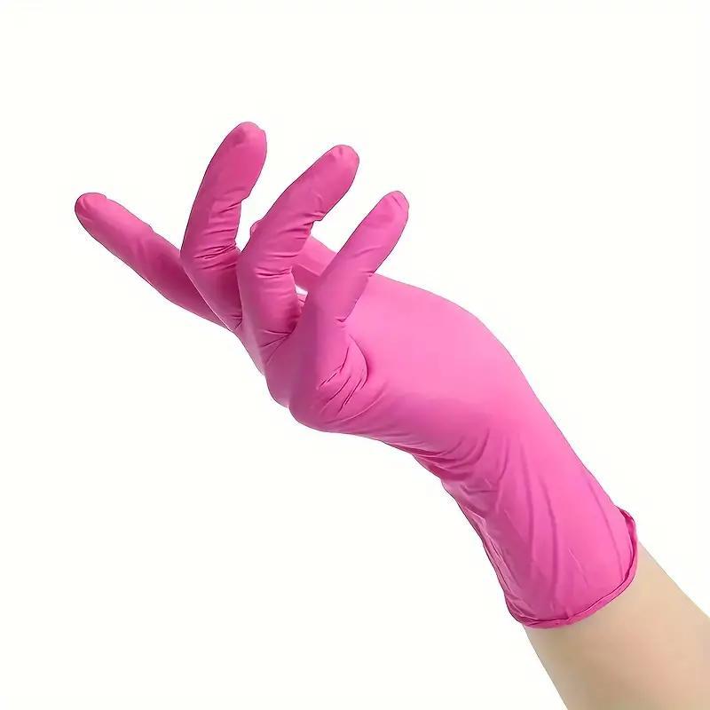 Disposable Nitrite Examination Gloves, 20 50 100pcs Disposable Multi-purpose Gloves, Durable Gloves for Hair Dyeing, Beauty Salon, Kitchen Cooking, Painting, Hand Craft, Home Cleaning, Household Cleaning Supplies 2024