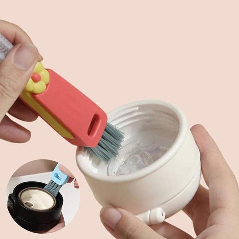 3 in 1 Cup Brush, 1 Count Multifunctional Gap Cleaning Brush, Portable Bottle Cup Cleaning Brush, Household Cleaning Tool