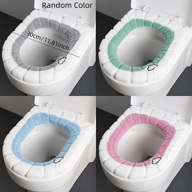 Random Color Toilet Seat Cover, 1 Count Soft & Comfortable Toilet Seat Mat, Washable Toilet Seat Cover For Bathroom