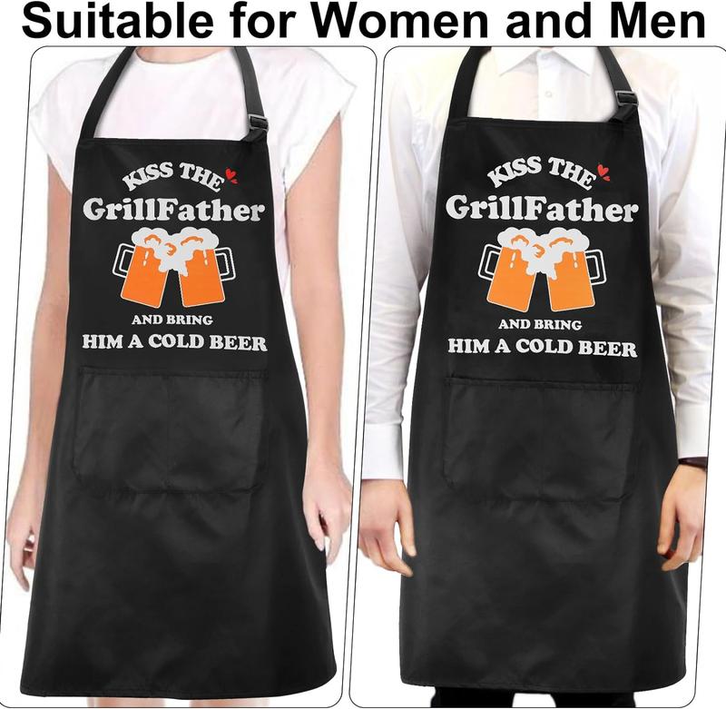 Funny Apron for Men with 2 Pockets Christmas Gift for Dad Husband MaleFriend Birthday Naughty Gift for Men