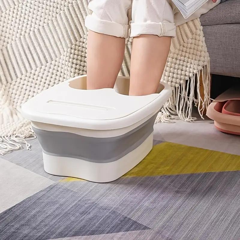 Collapsible Foot Bath Basin, Portable Foot Soaking Tub with Lid, Foot Soaking Bath Basin, Household Foot Spa Bucket for Home Bathroom Travel