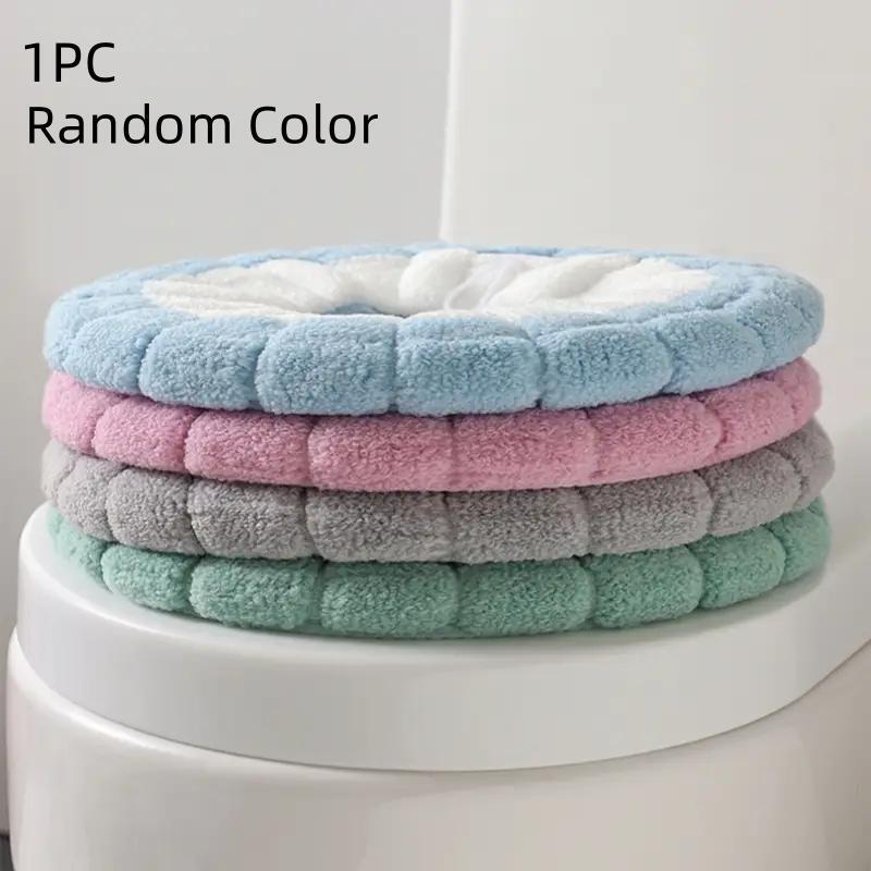 Random Color Toilet Seat Cover, 1 Count Soft & Comfortable Toilet Seat Mat, Washable Toilet Seat Cover For Bathroom