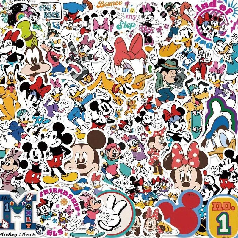 Cartoon Mouse Pattern Sticker (100pcs), Waterproof Self Adhesive Decor Papers, DIY Decor Stickers For Gift Greeting Card Water Bottle Laptop Phone