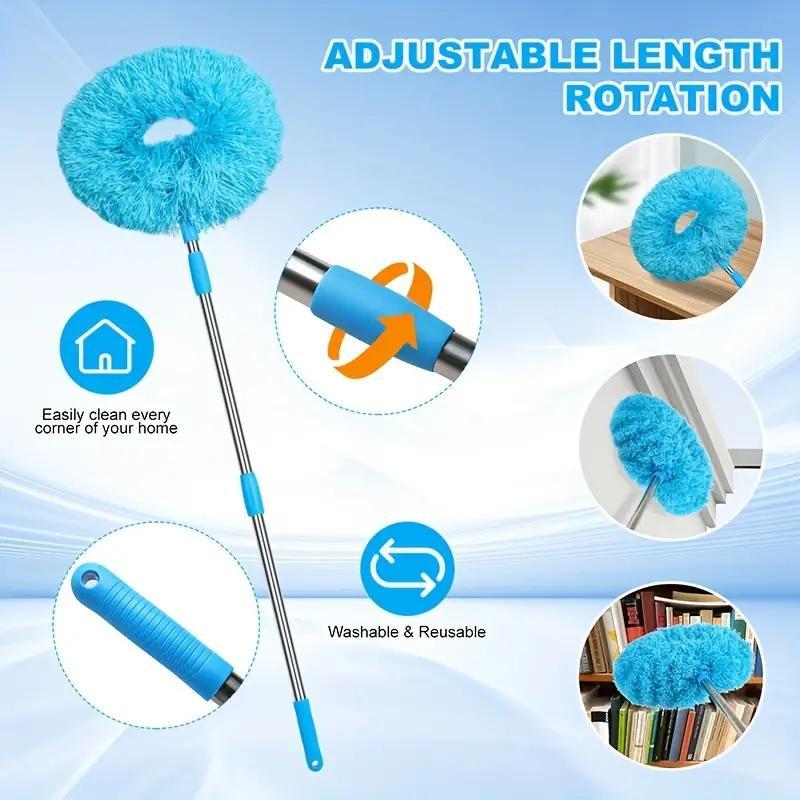 Ceiling Fan Cleaning Brush, 1 Count Detachable & Washable Microfiber Ceiling Fan Duster, Household Cleaning Tool for High Ceiling, Fan