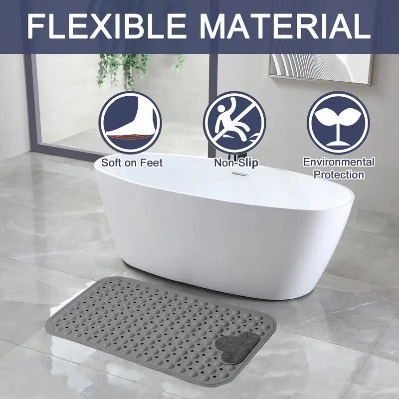 Bubble Design Bath Mat, Non-slip Bath Mat with Suction Cups, Foot Massage Bathroom Mat for Home