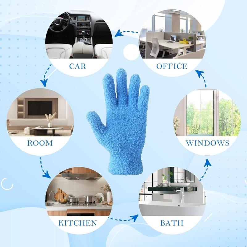 Microfiber Plant Dusting Gloves Reusable Leaf Cleaning Glove for Houseplants,Blinds,Furniture and Small Objects