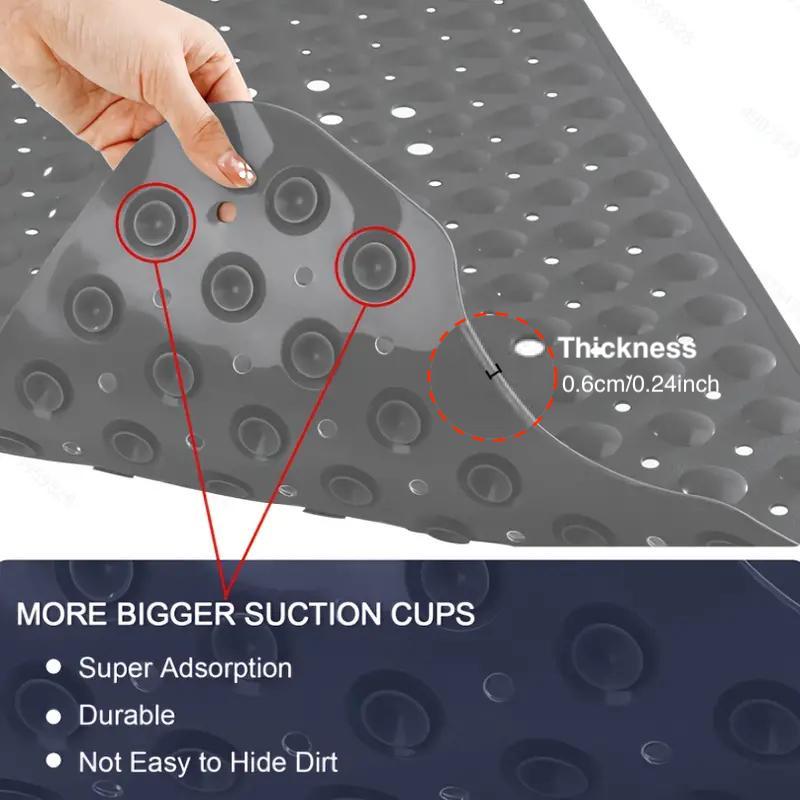 Bubble Design Bath Mat, Non-slip Bath Mat with Suction Cups, Foot Massage Bathroom Mat for Home