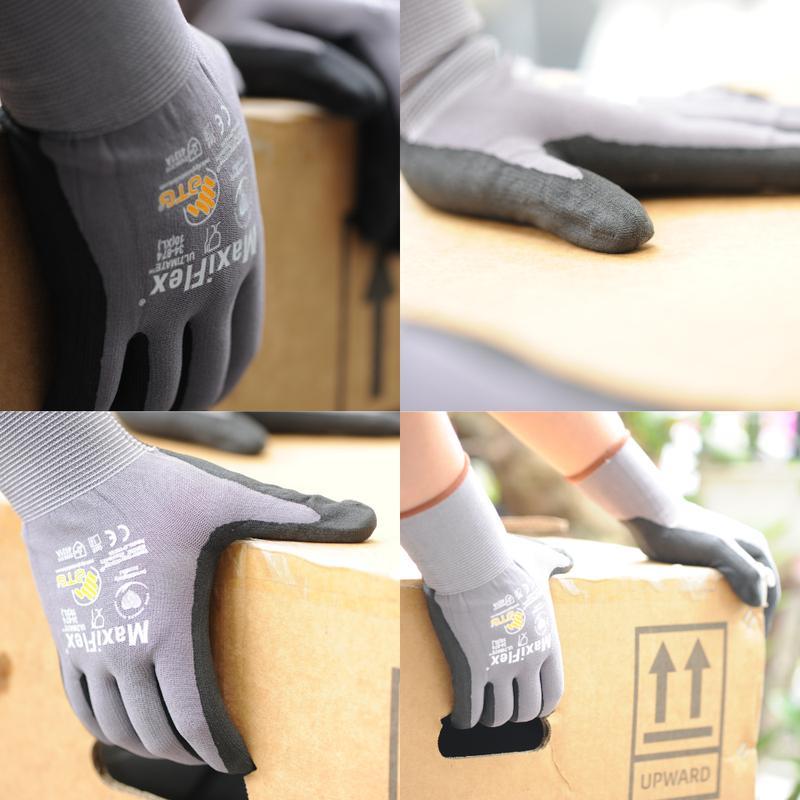 MaxiFlex Pro Grip Gloves 34-874 844 - 12-Pack Nitrile-Coated Work Gloves For Precision Tasks, Heavy-Duty Work, And Industrial Jobs, Ideal For Cleaning And Maintenance In Spain