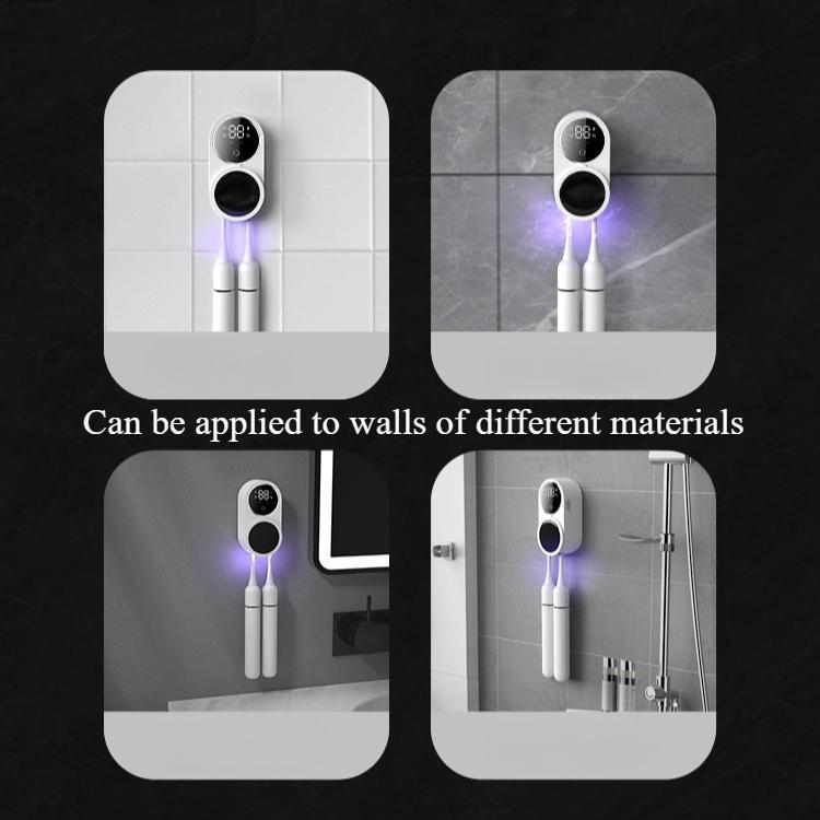 X122 Toothbrush Cleaner,toothbrush Sanitizer,UV-C Cleaning and Air Drying,LED Smart Screen,Rechargeable Wall Mount Toothbrush Holder,X122 toothbrush sterilizer