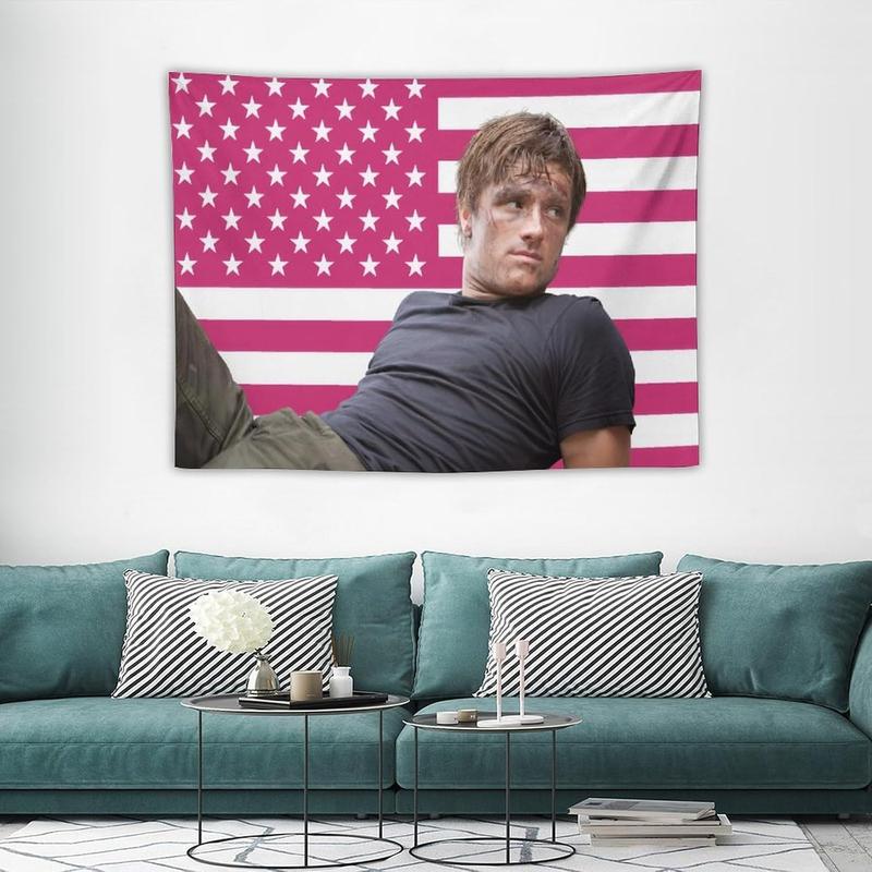 MAOQIANMAN Josh Actor hutcherson Tapestry Wall Hanging Flag Art Aesthetic Poster Dorm Tapestries For Bedroom Party Home Living Room Decor 30