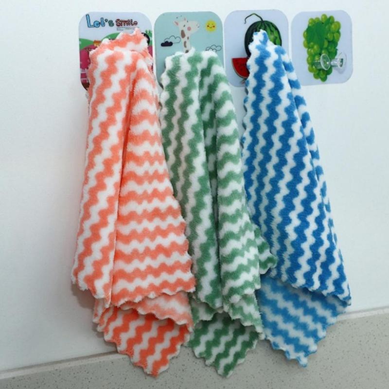 Random Color Dishcloth (5pcs), Water Absorption Dish Cleaning Cloth, Household Cleaning Cloth For Kitchen Bathroom