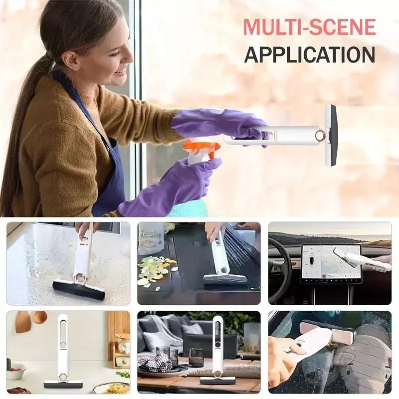 Kitchen stove rag portable mini mop hands-free squeeze mop desktop glass cleaning sponge mop